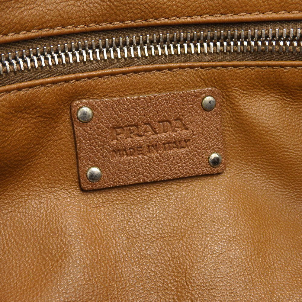 Prada Python Leather Handbag Beige - image 7